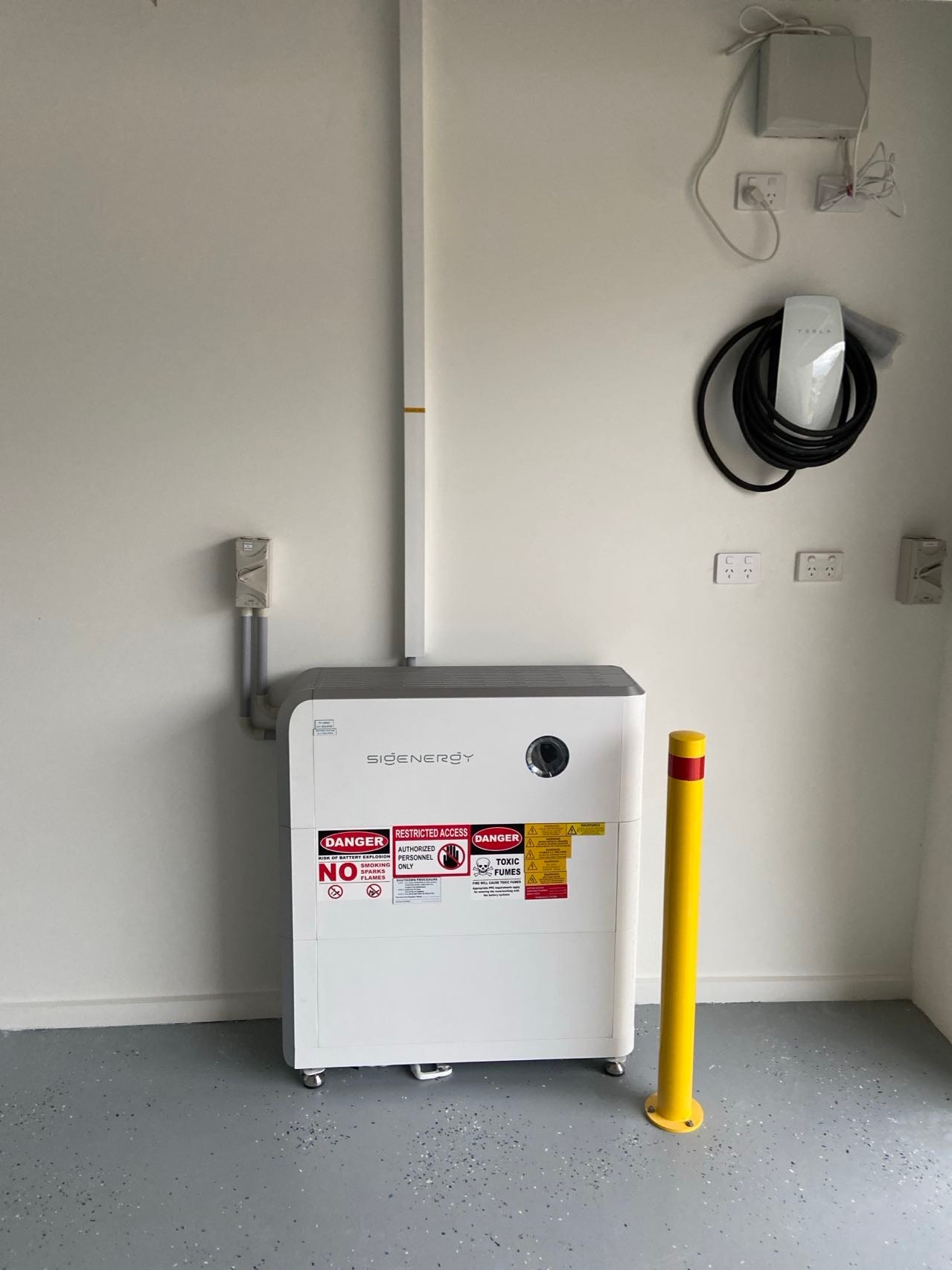 SigenEnergy battery system in garage